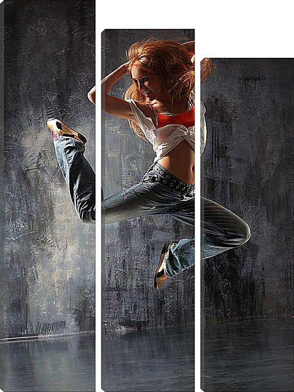 Модульная картина - Танцовщица в прыжке
