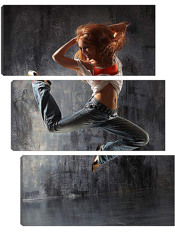 Модульная картина - Танцовщица в прыжке