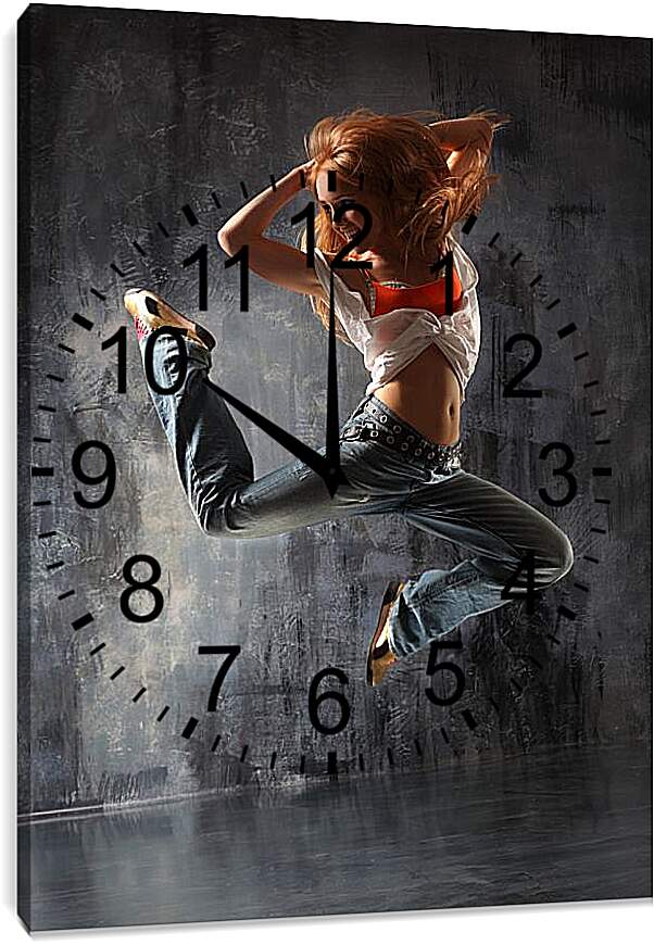 Часы картина - Танцовщица в прыжке