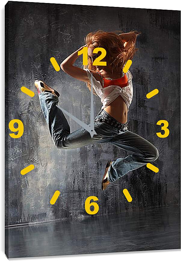 Часы картина - Танцовщица в прыжке