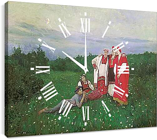 Часы картина - Северная идиллия. Коровин Константин