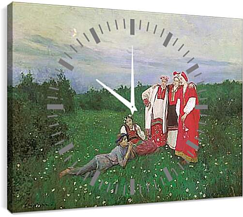 Часы картина - Северная идиллия. Коровин Константин