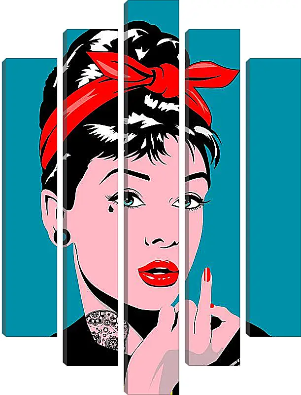 Модульная картина - Одри Хёпберн