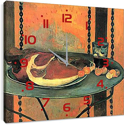 Часы картина - Le jambon. Окорок. Поль Гоген