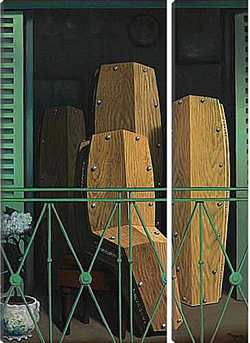 Модульная картина - Перспектива II, балкон Мане. Рене Магритт