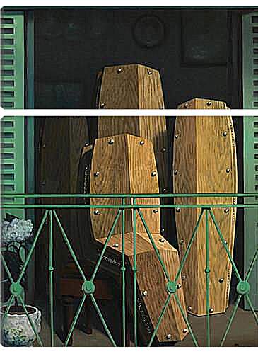 Модульная картина - Перспектива II, балкон Мане. Рене Магритт
