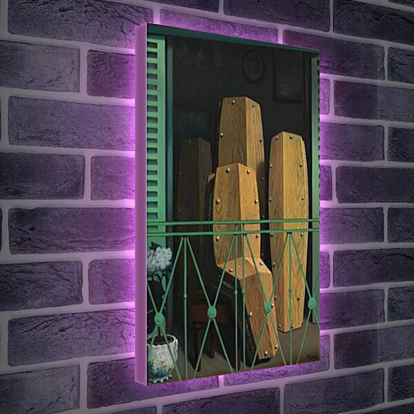 Лайтбокс световая панель - Перспектива II, балкон Мане. Рене Магритт