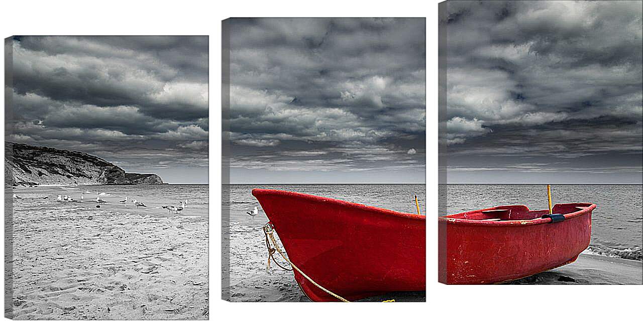 Модульная картина - Лодка на берегу
