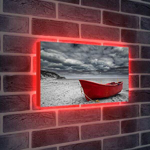 Лайтбокс световая панель - Лодка на берегу