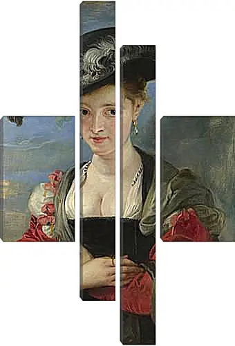 Модульная картина - Portrait of Susanna Lunden (Le Chapeau de Paille). Питер Пауль Рубенс