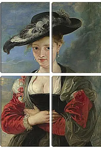 Модульная картина - Portrait of Susanna Lunden (Le Chapeau de Paille). Питер Пауль Рубенс