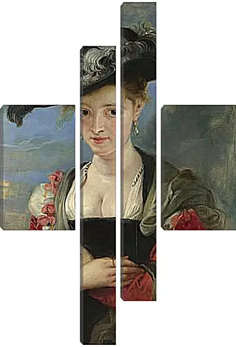 Модульная картина - Portrait of Susanna Lunden (Le Chapeau de Paille). Питер Пауль Рубенс