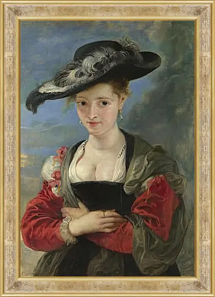 Картина в раме - Portrait of Susanna Lunden (Le Chapeau de Paille). Питер Пауль Рубенс