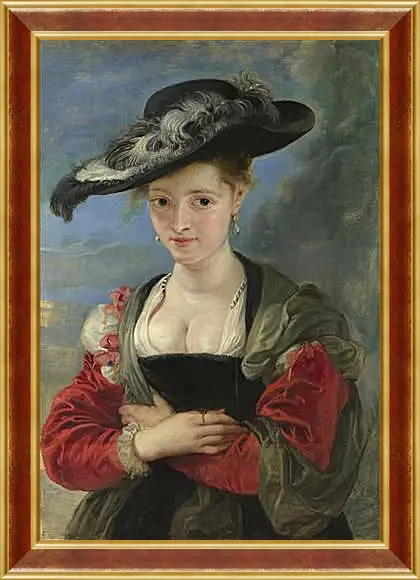 Картина в раме - Portrait of Susanna Lunden (Le Chapeau de Paille). Питер Пауль Рубенс