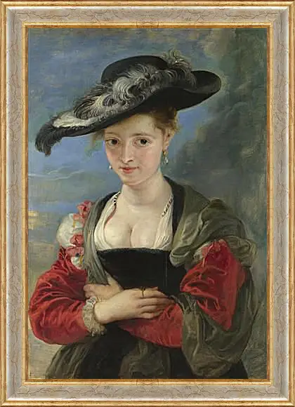 Картина в раме - Portrait of Susanna Lunden (Le Chapeau de Paille). Питер Пауль Рубенс