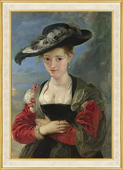 Картина в раме - Portrait of Susanna Lunden (Le Chapeau de Paille). Питер Пауль Рубенс