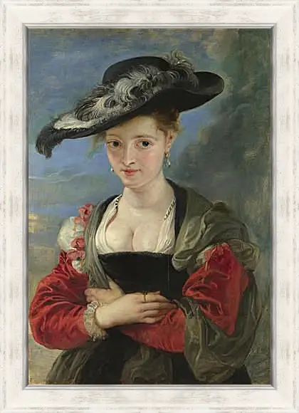 Картина в раме - Portrait of Susanna Lunden (Le Chapeau de Paille). Питер Пауль Рубенс