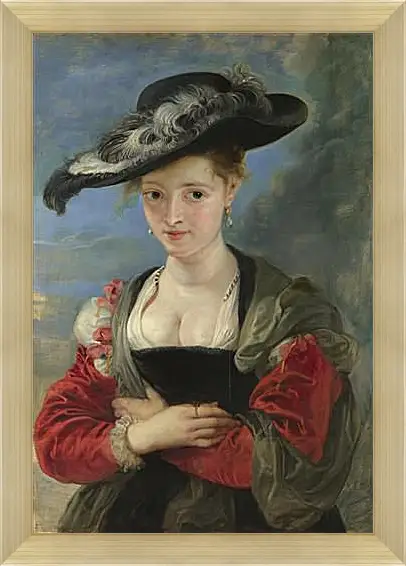 Картина в раме - Portrait of Susanna Lunden (Le Chapeau de Paille). Питер Пауль Рубенс