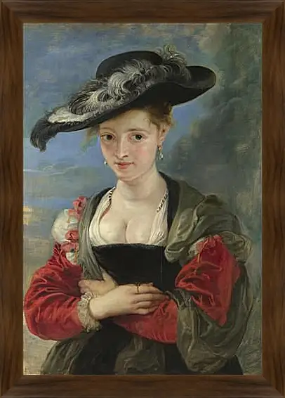 Картина в раме - Portrait of Susanna Lunden (Le Chapeau de Paille). Питер Пауль Рубенс