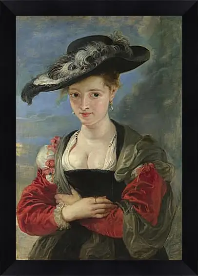 Картина в раме - Portrait of Susanna Lunden (Le Chapeau de Paille). Питер Пауль Рубенс