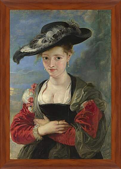 Картина в раме - Portrait of Susanna Lunden (Le Chapeau de Paille). Питер Пауль Рубенс