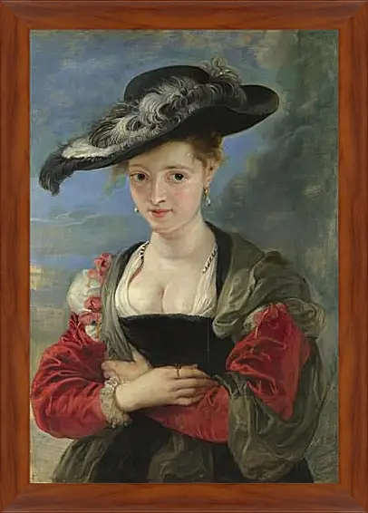 Картина в раме - Portrait of Susanna Lunden (Le Chapeau de Paille). Питер Пауль Рубенс