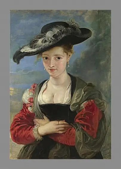 Картина в раме - Portrait of Susanna Lunden (Le Chapeau de Paille). Питер Пауль Рубенс