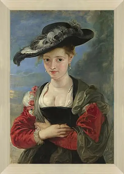 Картина в раме - Portrait of Susanna Lunden (Le Chapeau de Paille). Питер Пауль Рубенс