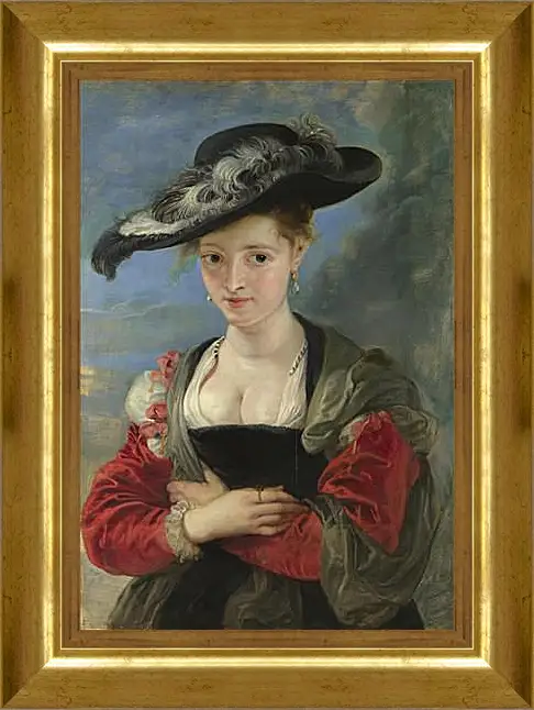 Картина в раме - Portrait of Susanna Lunden (Le Chapeau de Paille). Питер Пауль Рубенс