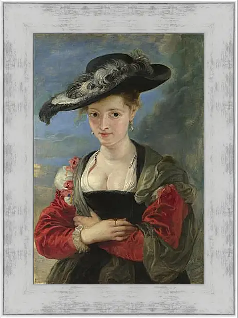 Картина в раме - Portrait of Susanna Lunden (Le Chapeau de Paille). Питер Пауль Рубенс