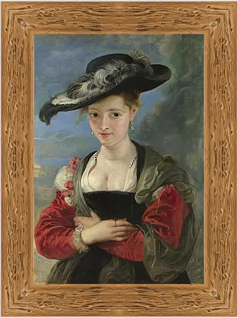 Картина в раме - Portrait of Susanna Lunden (Le Chapeau de Paille). Питер Пауль Рубенс