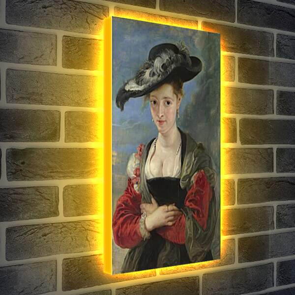 Лайтбокс световая панель - Portrait of Susanna Lunden (Le Chapeau de Paille). Питер Пауль Рубенс