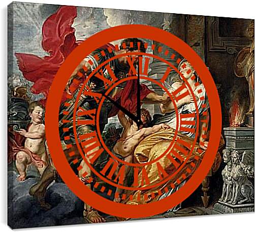 Часы картина - Марс и Рея Сильвия. Питер Пауль Рубенс