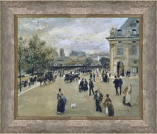 Картина в раме - The Institute, the Quay of Malaquais. Пьер Огюст Ренуар