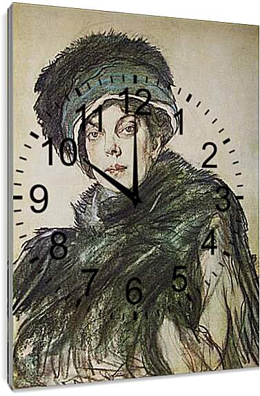 Часы картина - Портрет кн. Валентин Александрович Серов