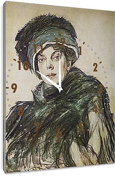 Часы картина - Портрет кн. Валентин Александрович Серов