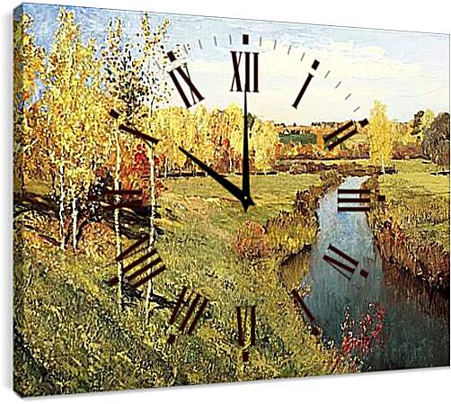 Часы картина - Золотая Осень. Левитан Исаак