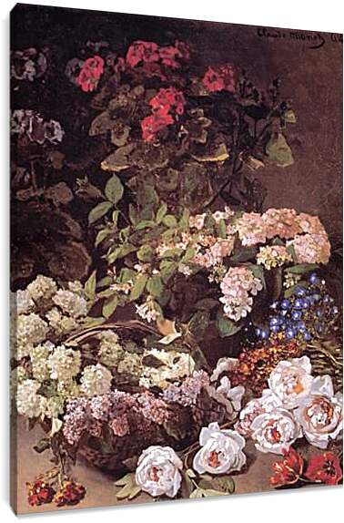 Постер и плакат - Still-Life with Spring Flowers. Клод Моне