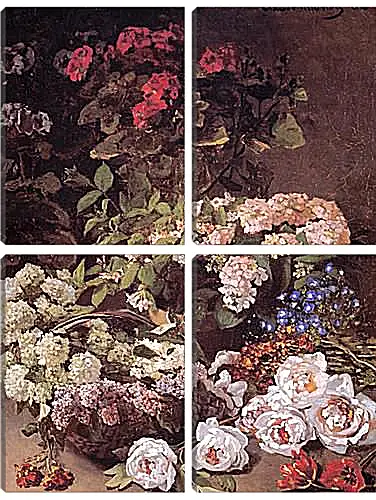 Модульная картина - Still-Life with Spring Flowers. Клод Моне