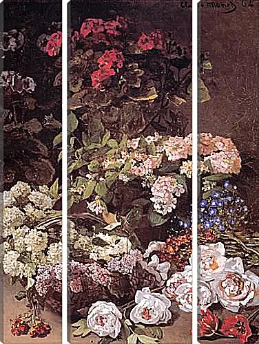 Модульная картина - Still-Life with Spring Flowers. Клод Моне