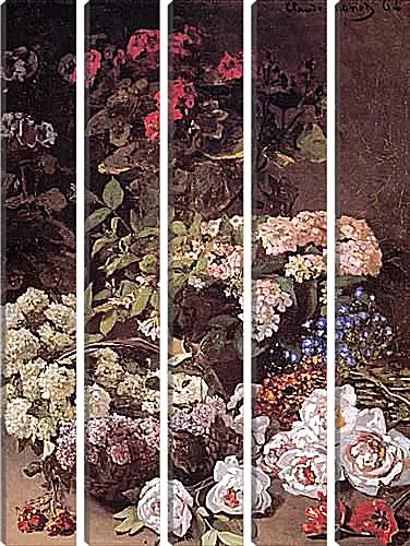 Модульная картина - Still-Life with Spring Flowers. Клод Моне