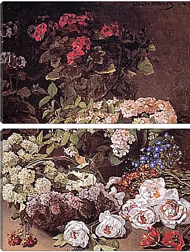 Модульная картина - Still-Life with Spring Flowers. Клод Моне