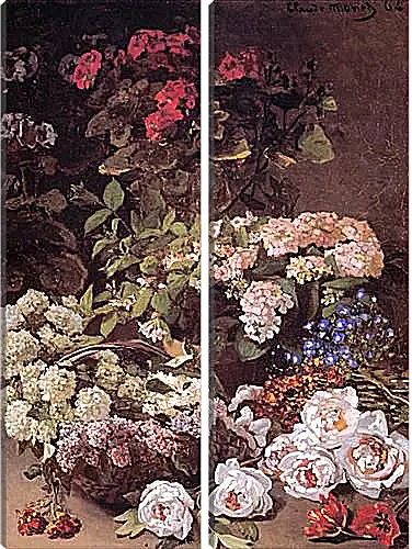 Модульная картина - Still-Life with Spring Flowers. Клод Моне