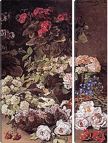 Модульная картина - Still-Life with Spring Flowers. Клод Моне