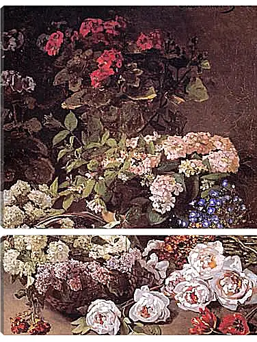 Модульная картина - Still-Life with Spring Flowers. Клод Моне