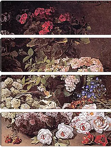 Модульная картина - Still-Life with Spring Flowers. Клод Моне