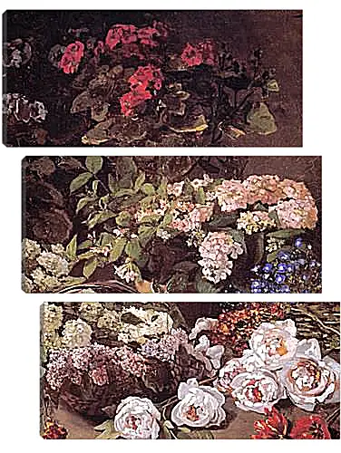 Модульная картина - Still-Life with Spring Flowers. Клод Моне