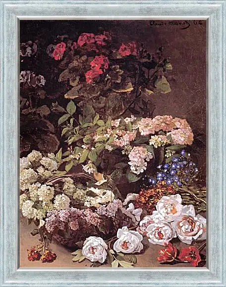 Картина в раме - Still-Life with Spring Flowers. Клод Моне