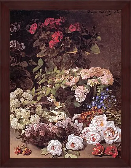 Картина в раме - Still-Life with Spring Flowers. Клод Моне