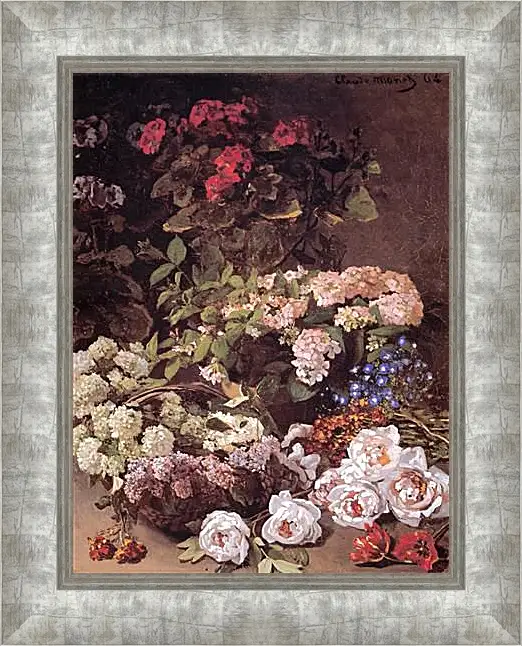 Картина в раме - Still-Life with Spring Flowers. Клод Моне